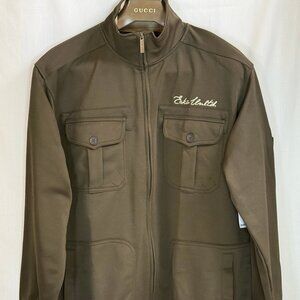 NWT Ecko Unltd by Marc Ecko Men's Slither Mock Neck Track Jacket - Coffee -Large